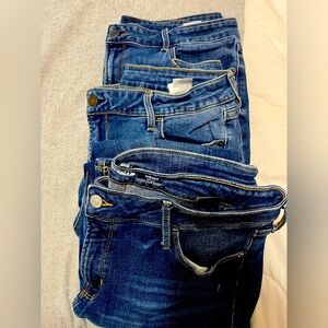 Old Navy Rockstar High Rise Skinny jeans,size 14 long,stretchy material,set of 3